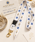 Aura Belle Signature Evil Eye Lanyard - White